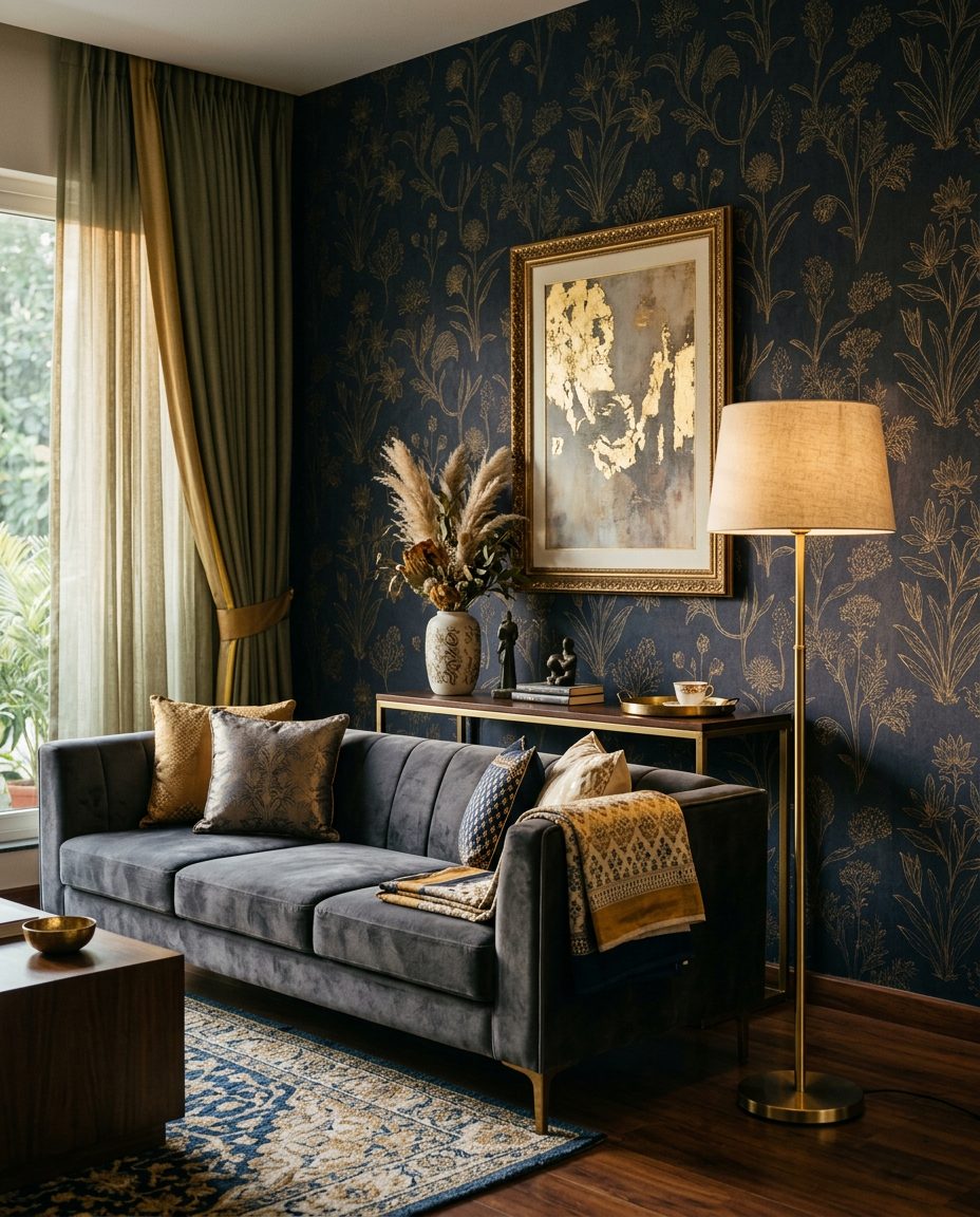 Designer living room interior by Generation Interiors in Delhi